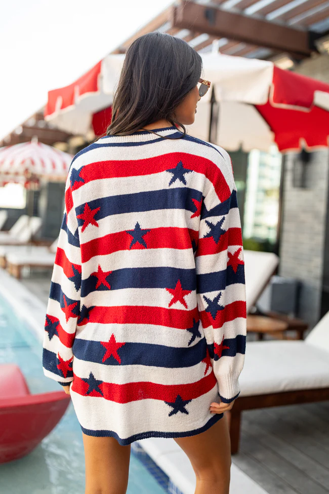 Old Glory Stars and Stripes Oversized Sweater - Image 4