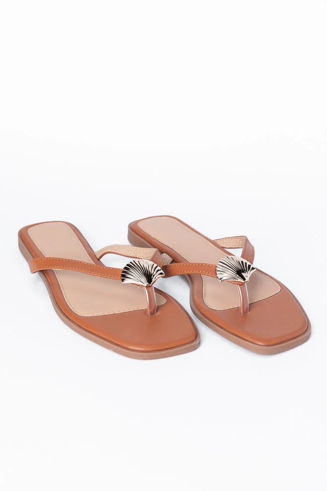 Olivia Tan Flip Flops - Image 4