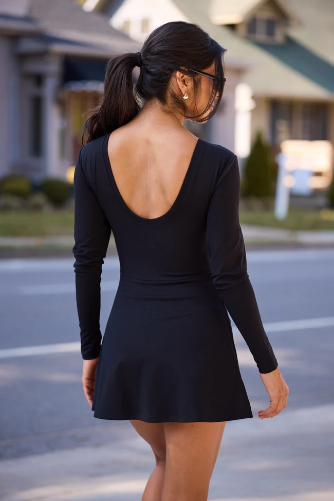 On My Terms Black Active Dress FINAL SALE - Image 4