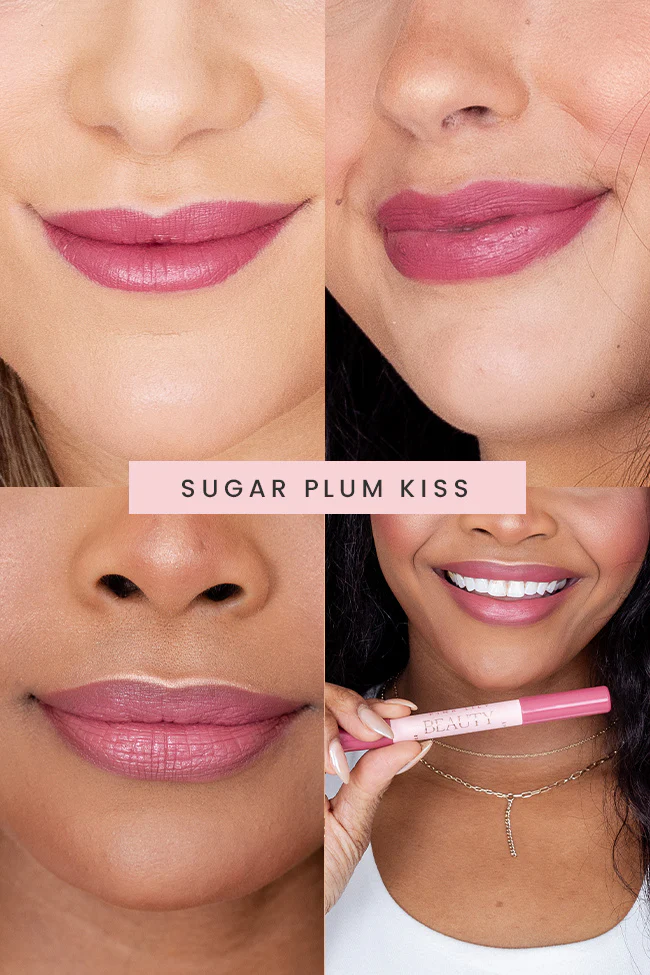 Pink Lily Beauty Double Bloom Dual Lipstick and Lip Liner - Sugar Plum Kiss FINAL SALE - Image 3