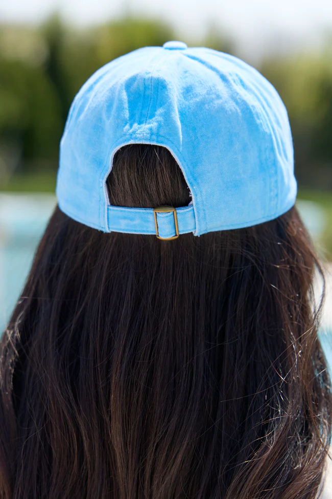 Poolside Reading Blue Baseball Hat DOORBUSTER - Image 3