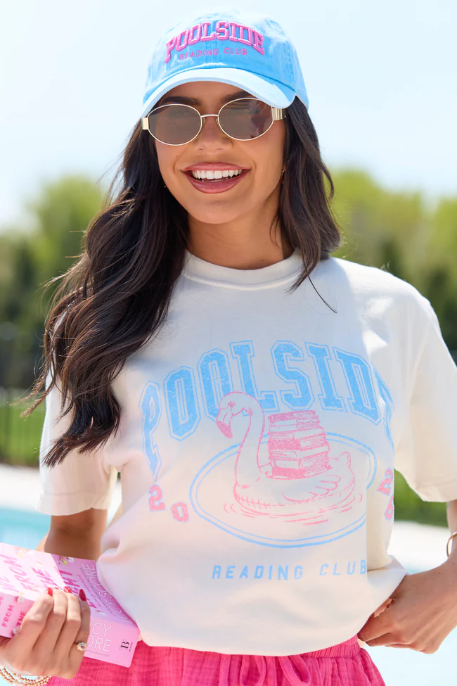 Poolside Reading Club Ivory Graphic Tee - Image 2