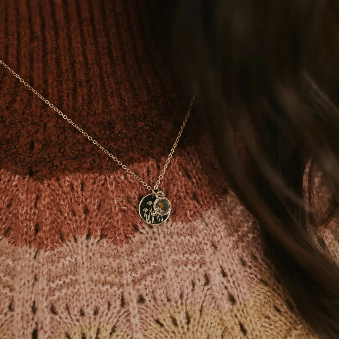Poppy Necklace with Mustard Seed - Image 5