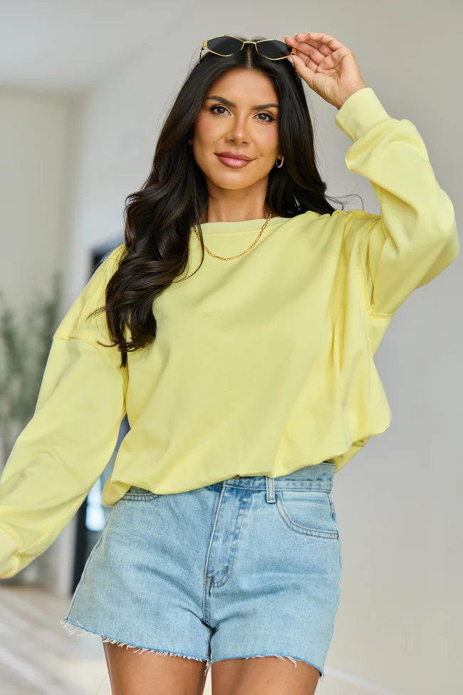 Prestyn Yellow Bubble Long Sleeve Top - Image 3
