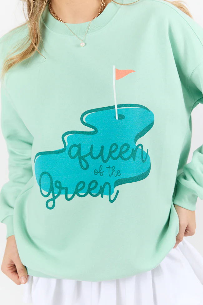 Queen Of The Green Mint Graphic Sweatshirt - Image 2