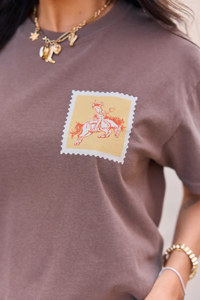 Rodeo Sweetheart Brown Graphic Tee - Image 5