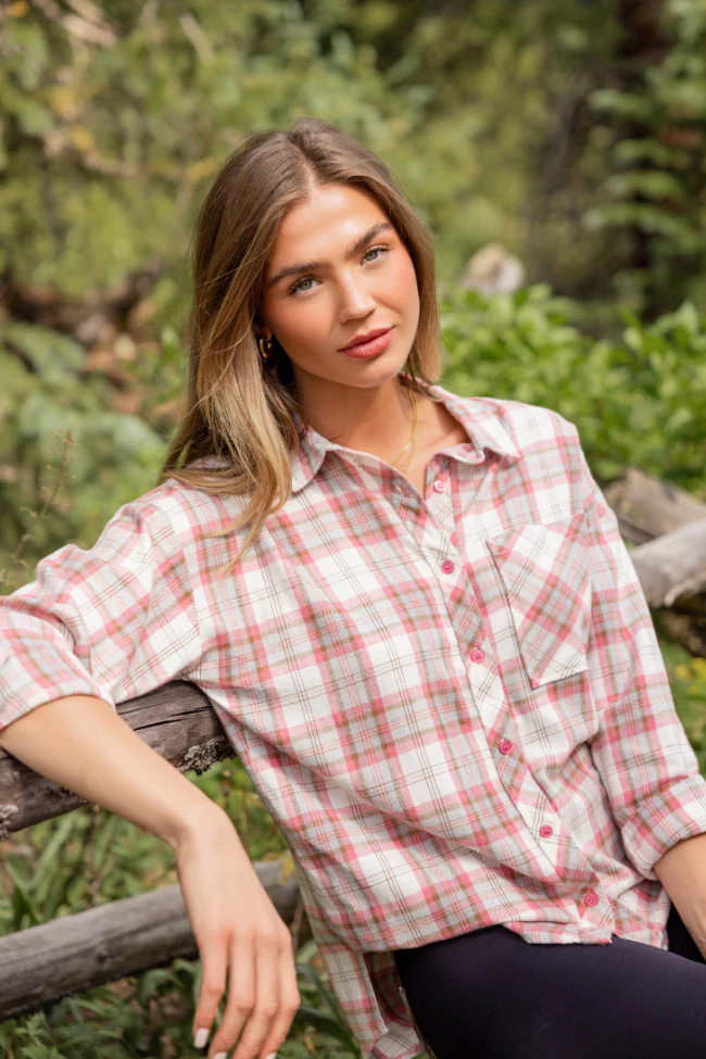 Rory Red Plaid Flannel Button Down Top FINAL SALE - Image 7