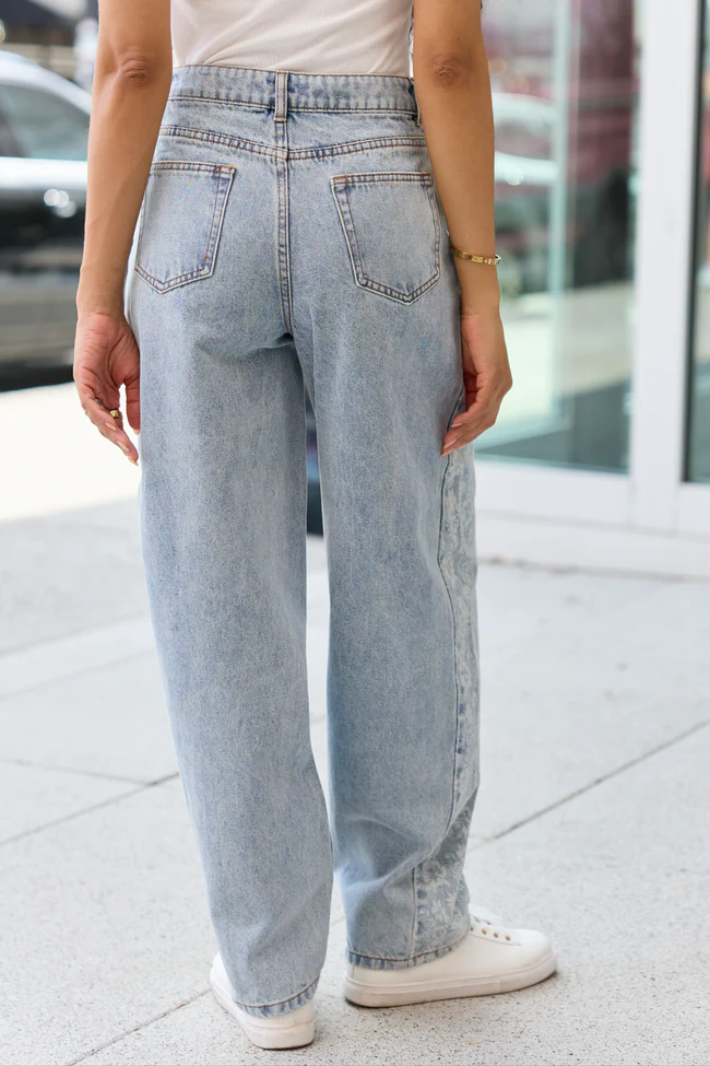 Sevyn Floral Barrel Print Jeans - Image 5