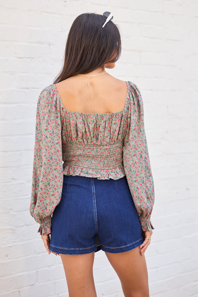 Shalyn Ditsy Floral Smocked Top FINAL SALE - Image 4
