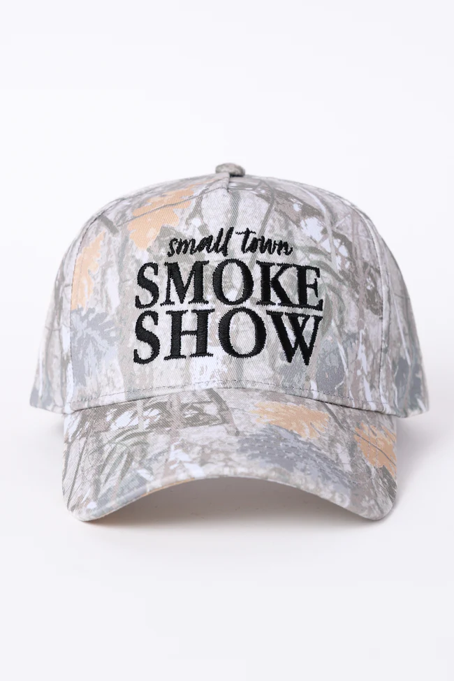Small Town Smoke Show Camo Trucker Hat - Image 3