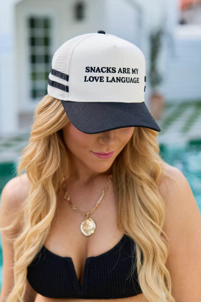 Snacks Are My Love Language Trucker Hat