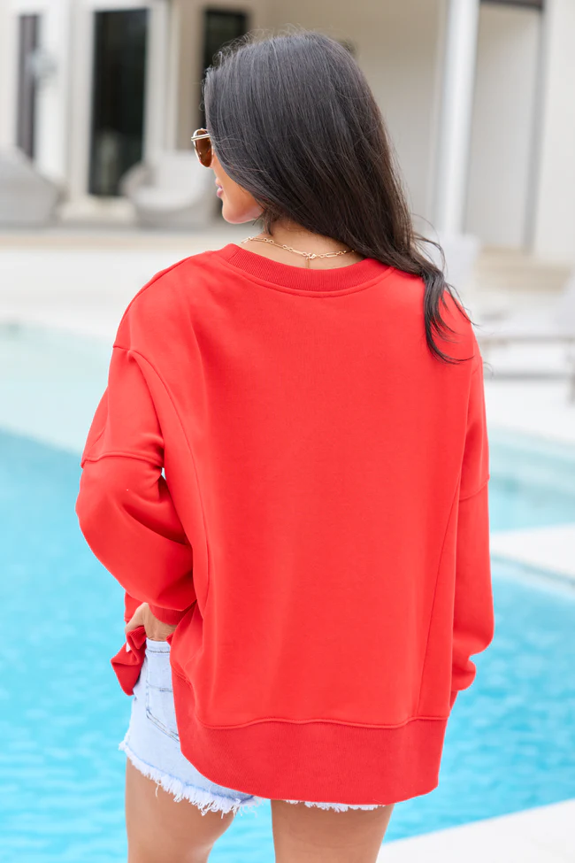 Solstice Red And Blue Striped Star Pullover - Image 6