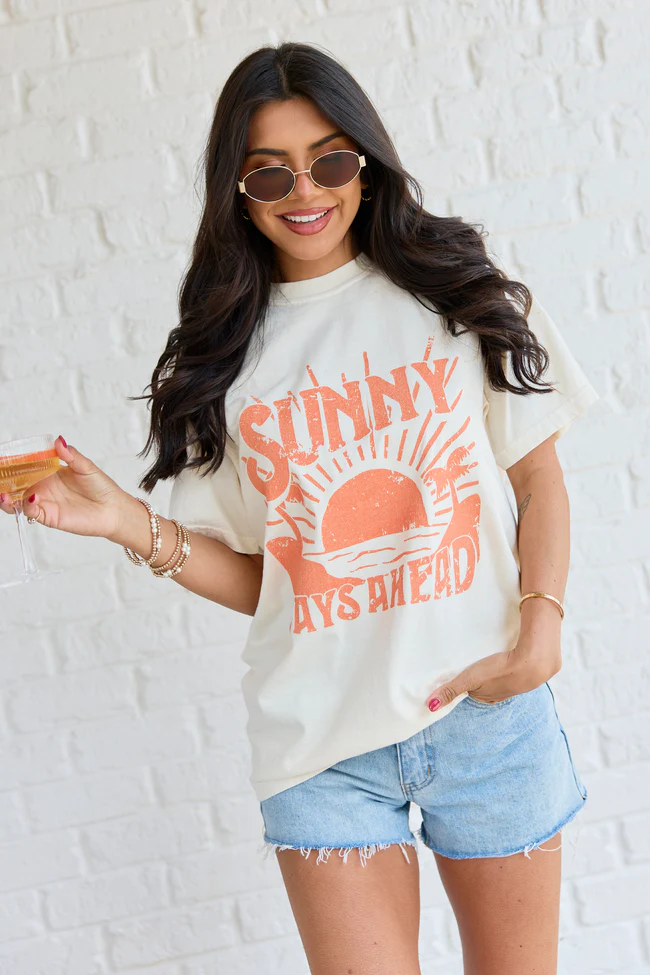 Sunny Days Ahead Ivory Graphic Tee - Image 4