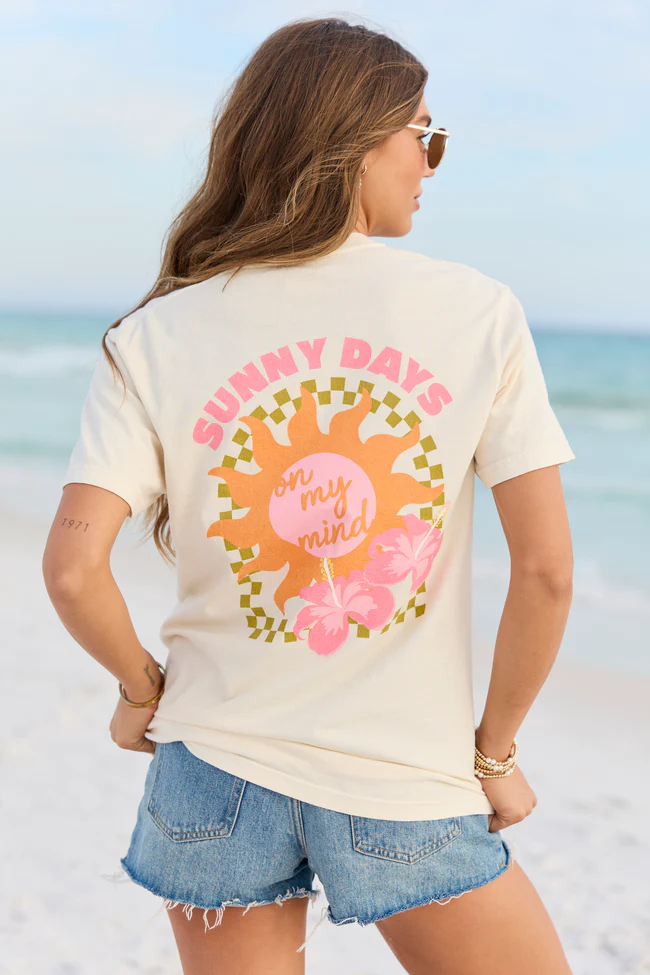 Sunny Days On My Mind Ivory Graphic Tee