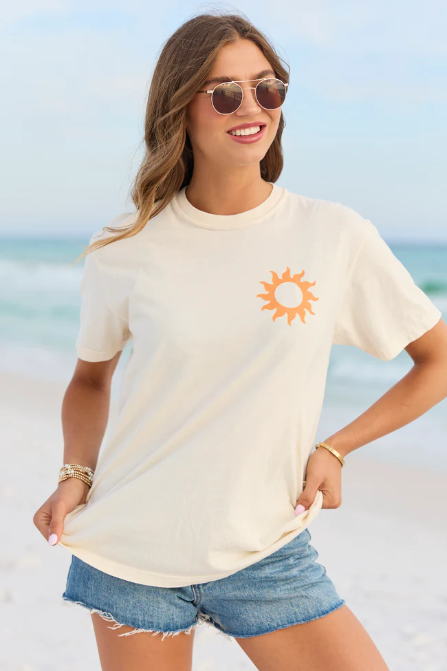 Sunny Days On My Mind Ivory Graphic Tee - Image 3