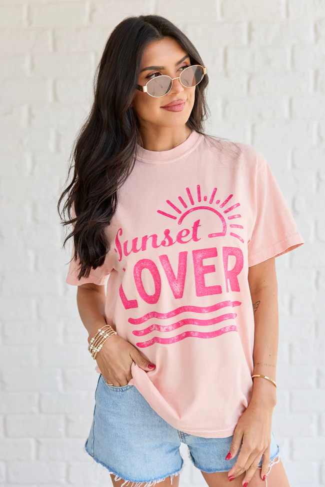 Sunset Lover Orange Graphic Tee