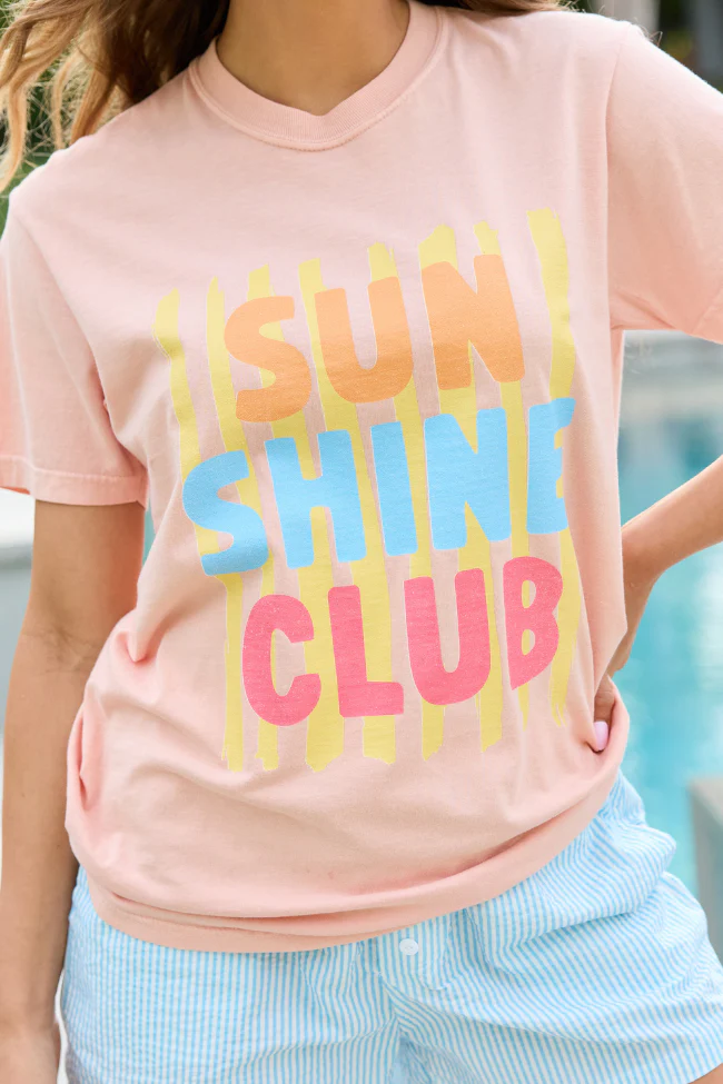 Sunshine Club Orange Graphic Tee - Image 2