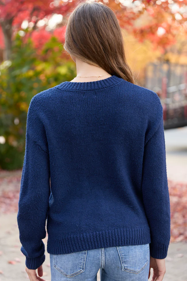 Tatum Go Sports Navy Blue Sweater FINAL SALE - Image 6