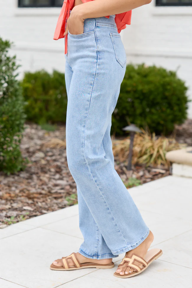 Tatum Light Wash Straight Leg Jeans - Image 3