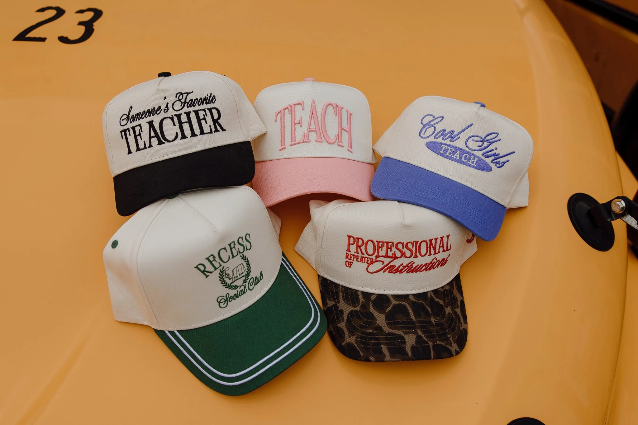 KenzKustomz Pink Vintage Trucker Hat - Teach - Image 10