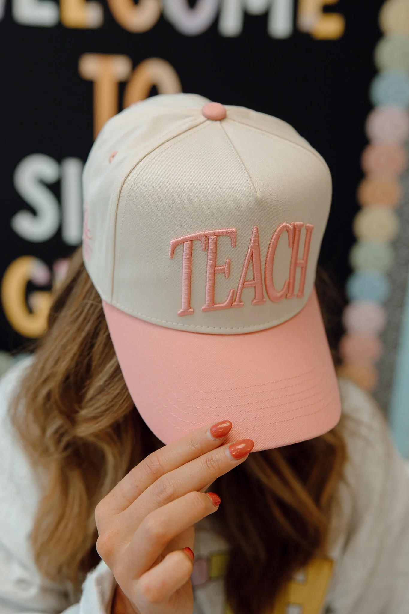 KenzKustomz Pink Vintage Trucker Hat - Teach - Image 5