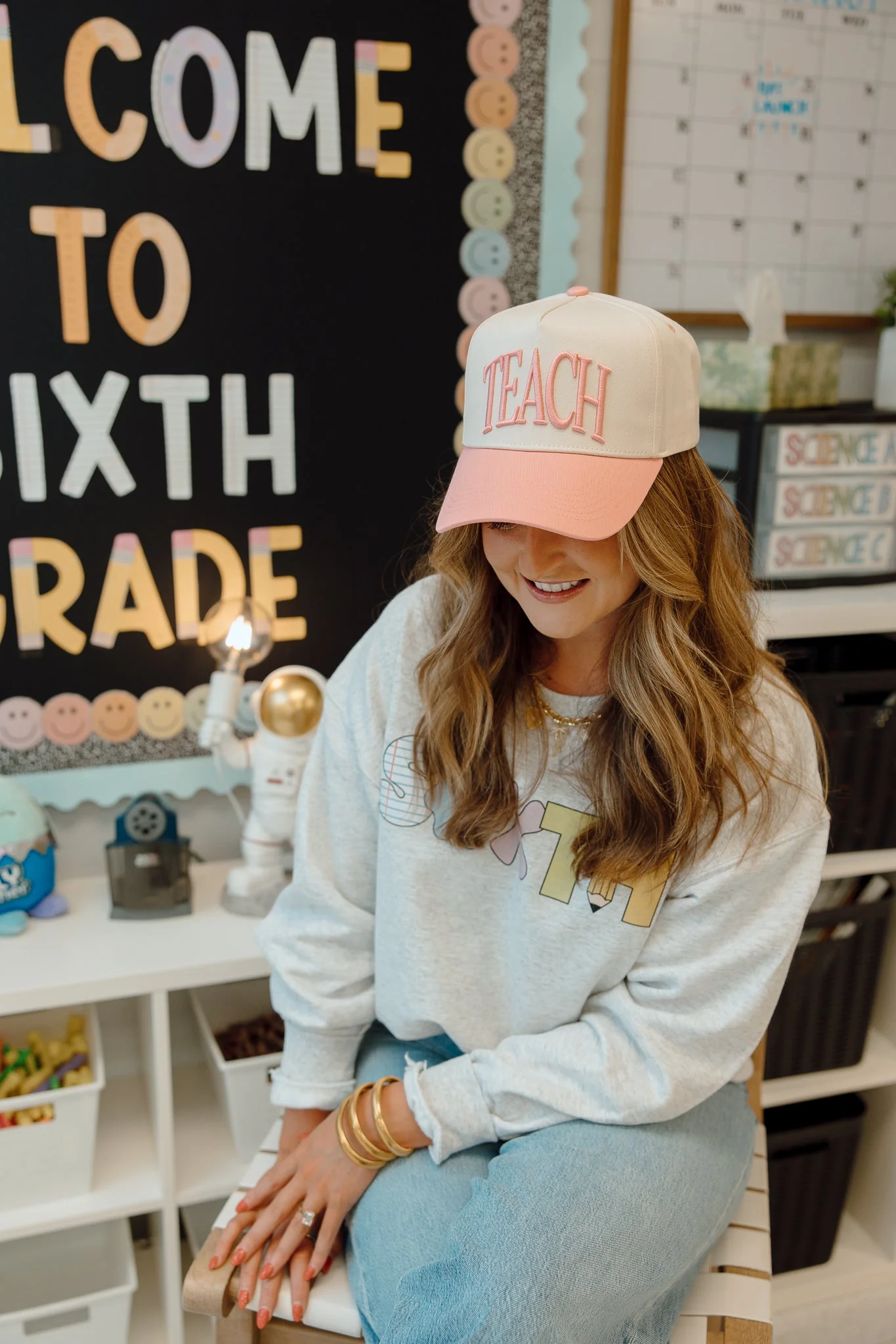 KenzKustomz Pink Vintage Trucker Hat - Teach - Image 6