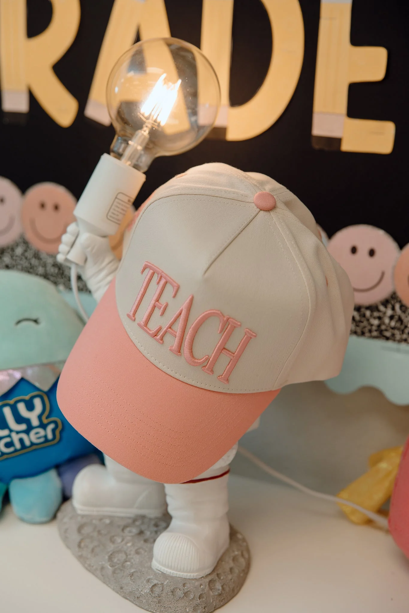 KenzKustomz Pink Vintage Trucker Hat - Teach - Image 9