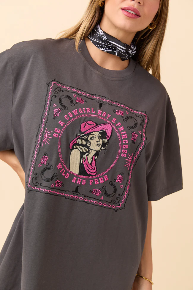 Be A Cowgirl Not A Princess T-Shirt Dress FINAL SALE - Image 3