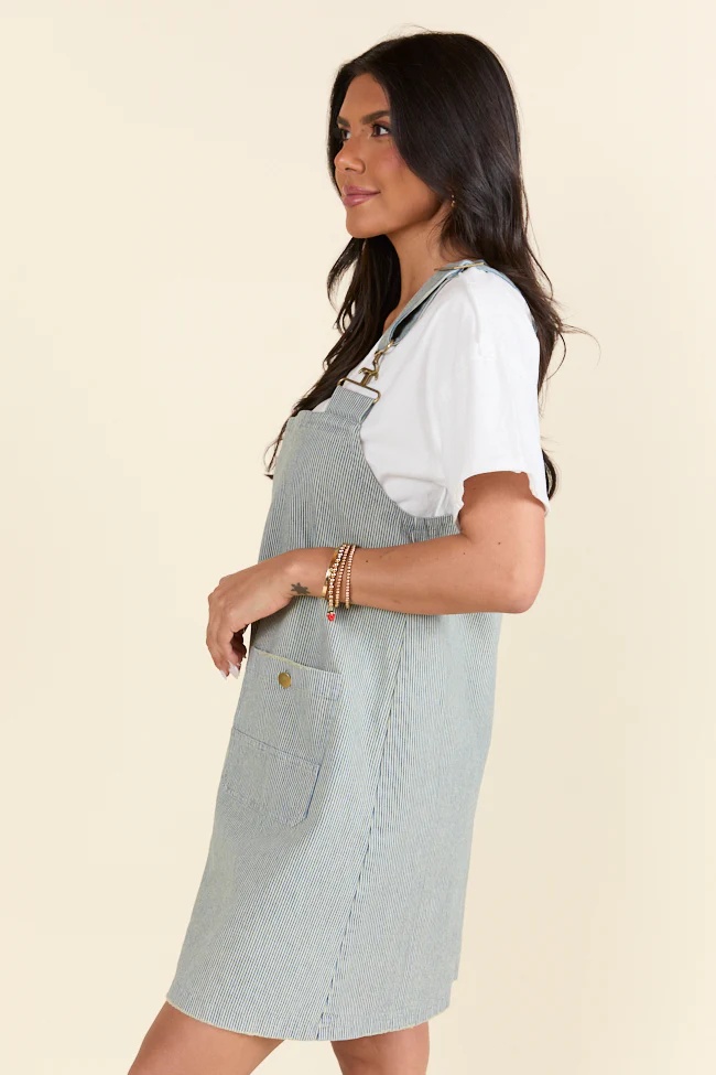 Shelley Striped Overall Dress FINAL SALE - Image 3