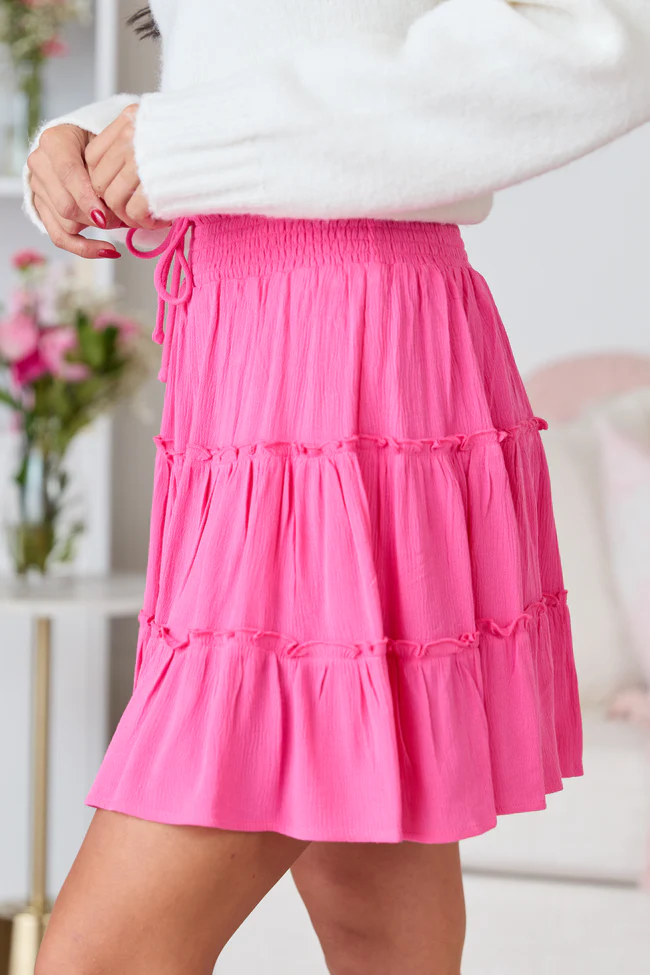 Through The Garden Longer Length Pink Mini Skort - Image 3
