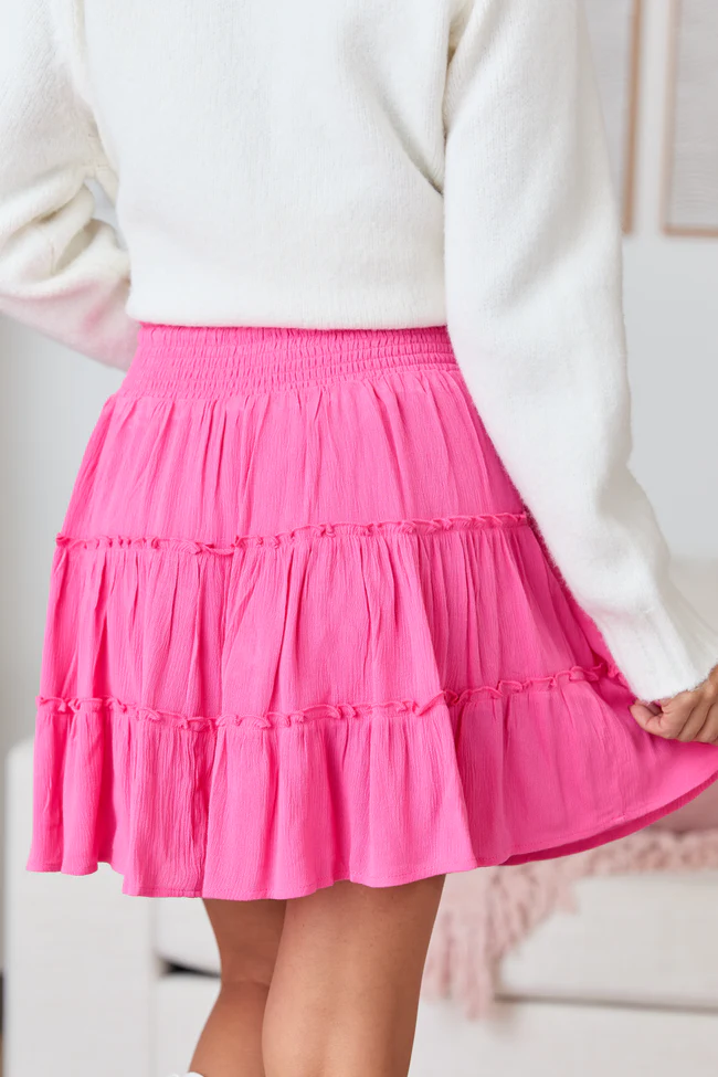 Through The Garden Longer Length Pink Mini Skort - Image 4