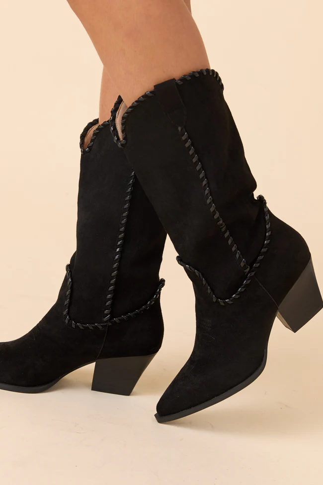 Tilley Black Whipstitch Cowboy Boots FINAL SALE - Image 3
