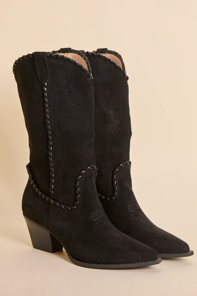 Tilley Black Whipstitch Cowboy Boots FINAL SALE - Image 5