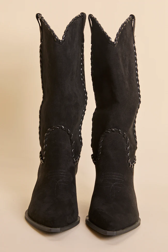 Tilley Black Whipstitch Cowboy Boots FINAL SALE - Image 6