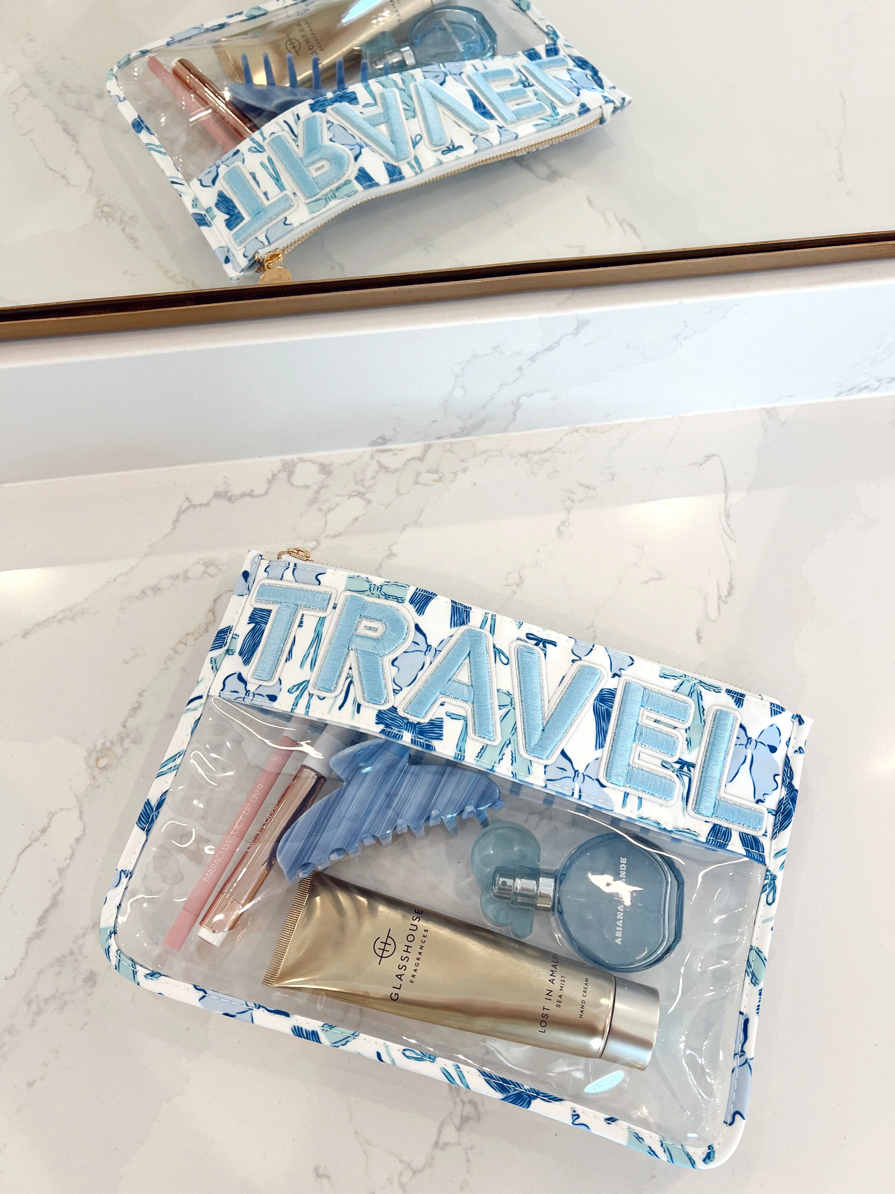 KenzKustomz Blue Bow Clear Pouch - Travel - Image 3