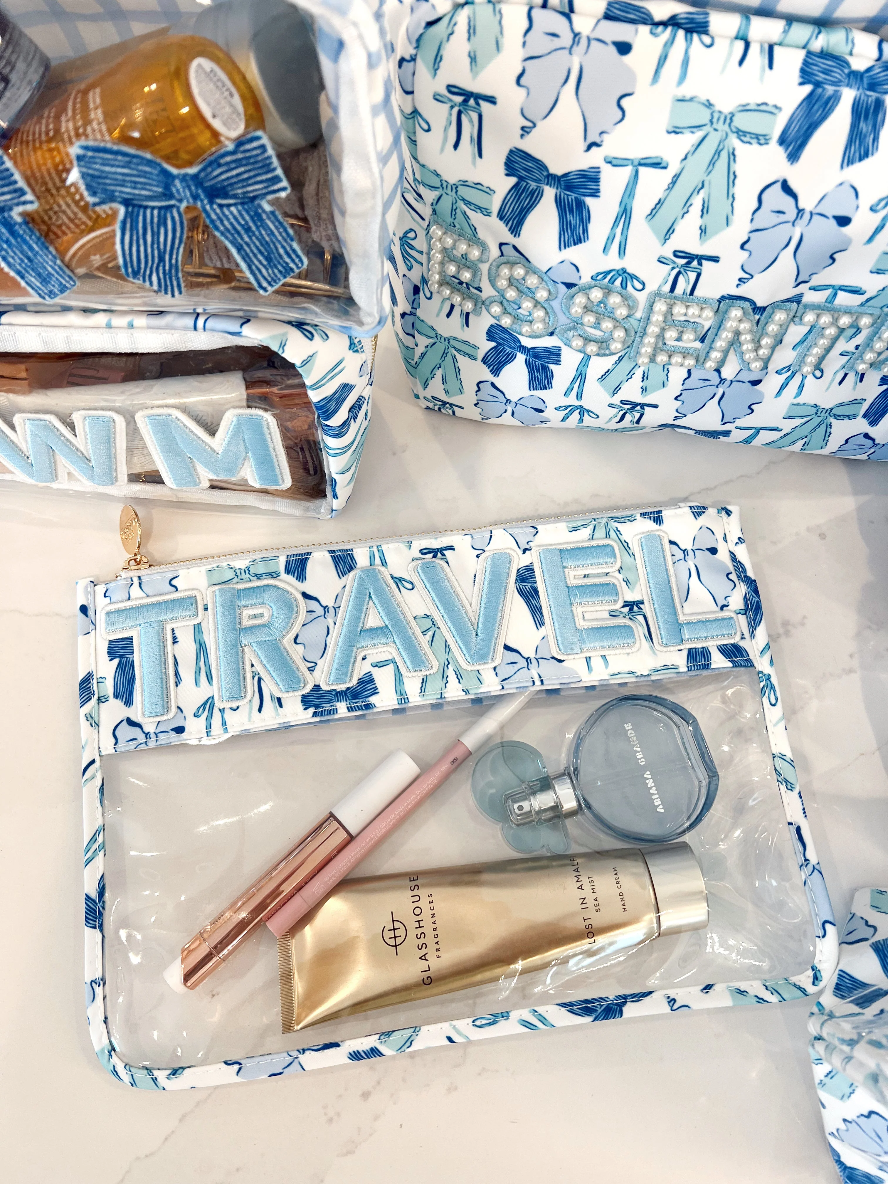 KenzKustomz Blue Bow Clear Pouch - Travel - Image 4
