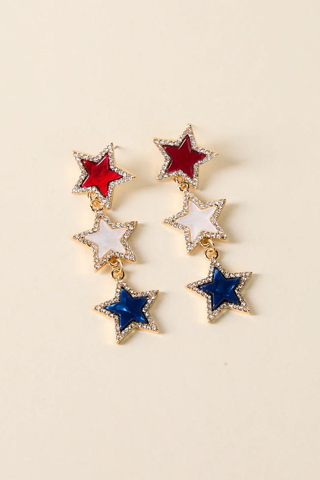 Tri Star Americana Earrings - Image 3
