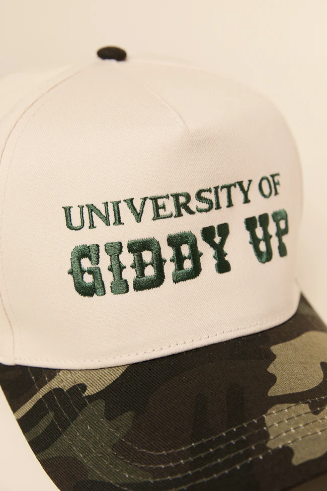 University Of Giddy Up Camo Trucker Hat FINAL SALE - Image 3