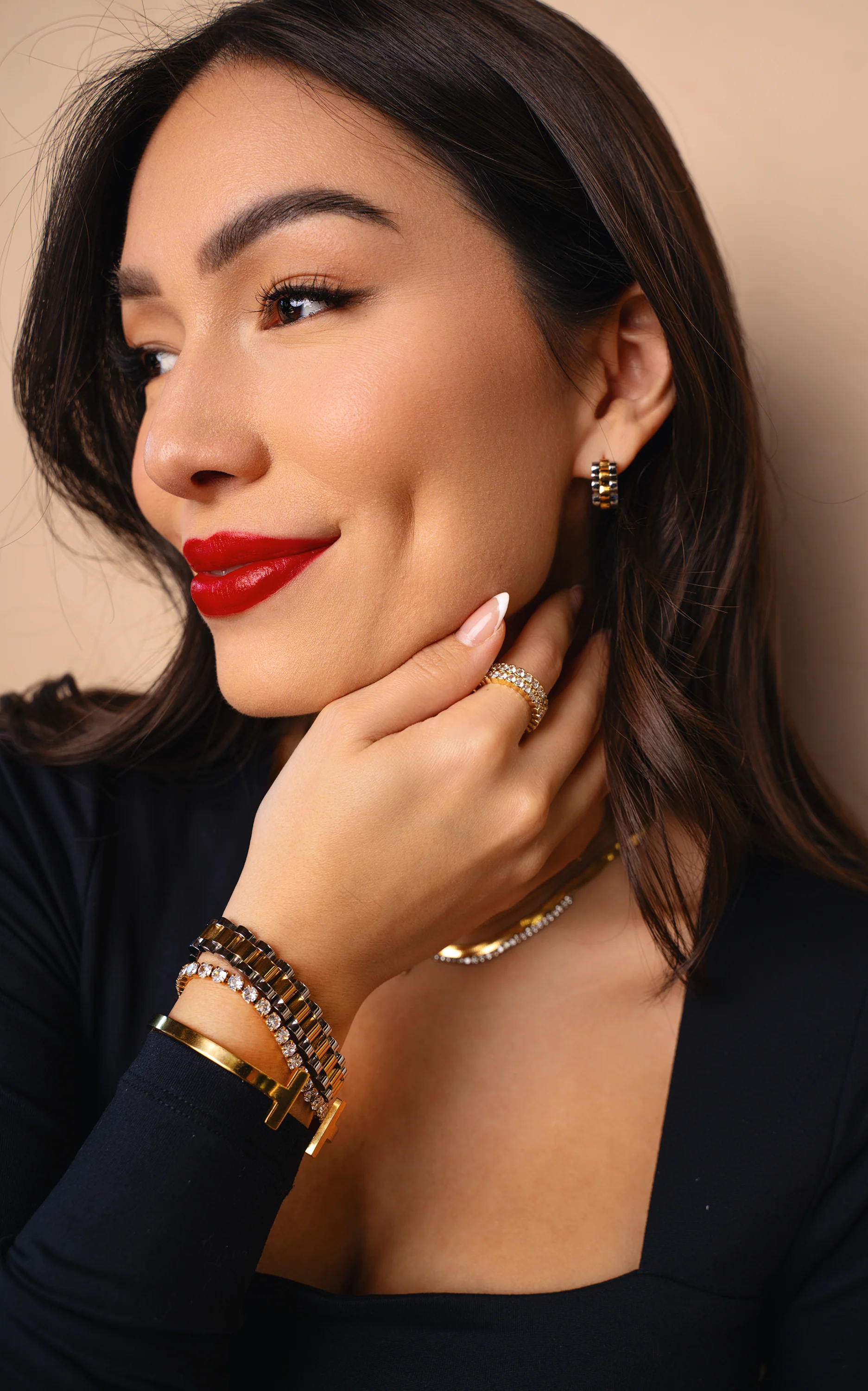 Vega Silver and Gold Band Bracelet - Image 12