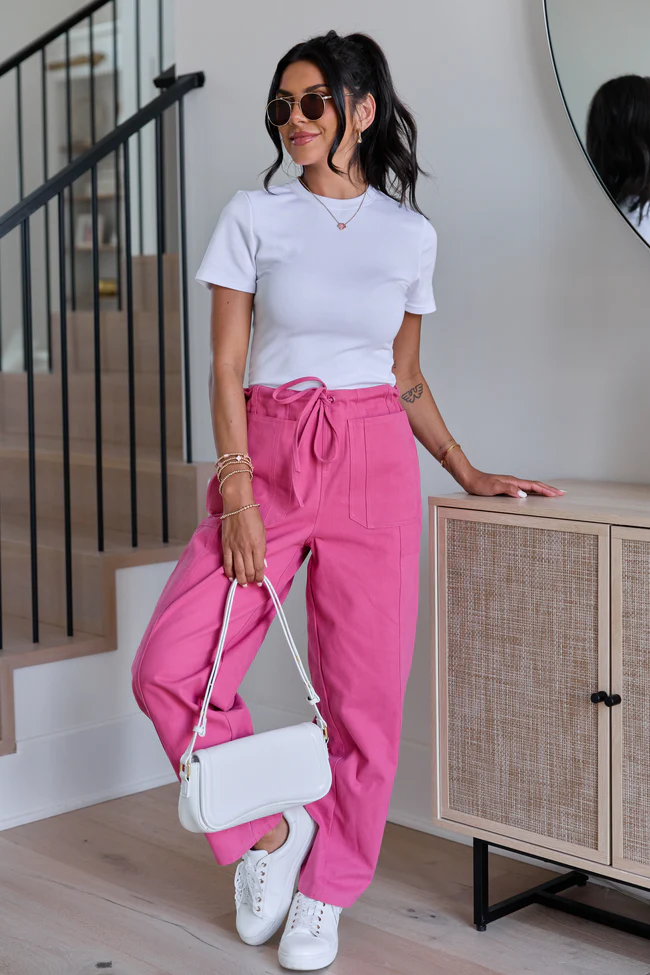 Vesper Red Pull-On Wide Leg Pants FINAL SALE - Image 2