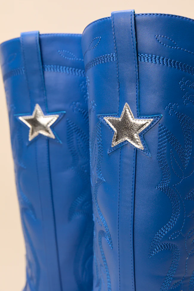 Vicki Cobalt Blue Star Western Boots FINAL SALE - Image 4