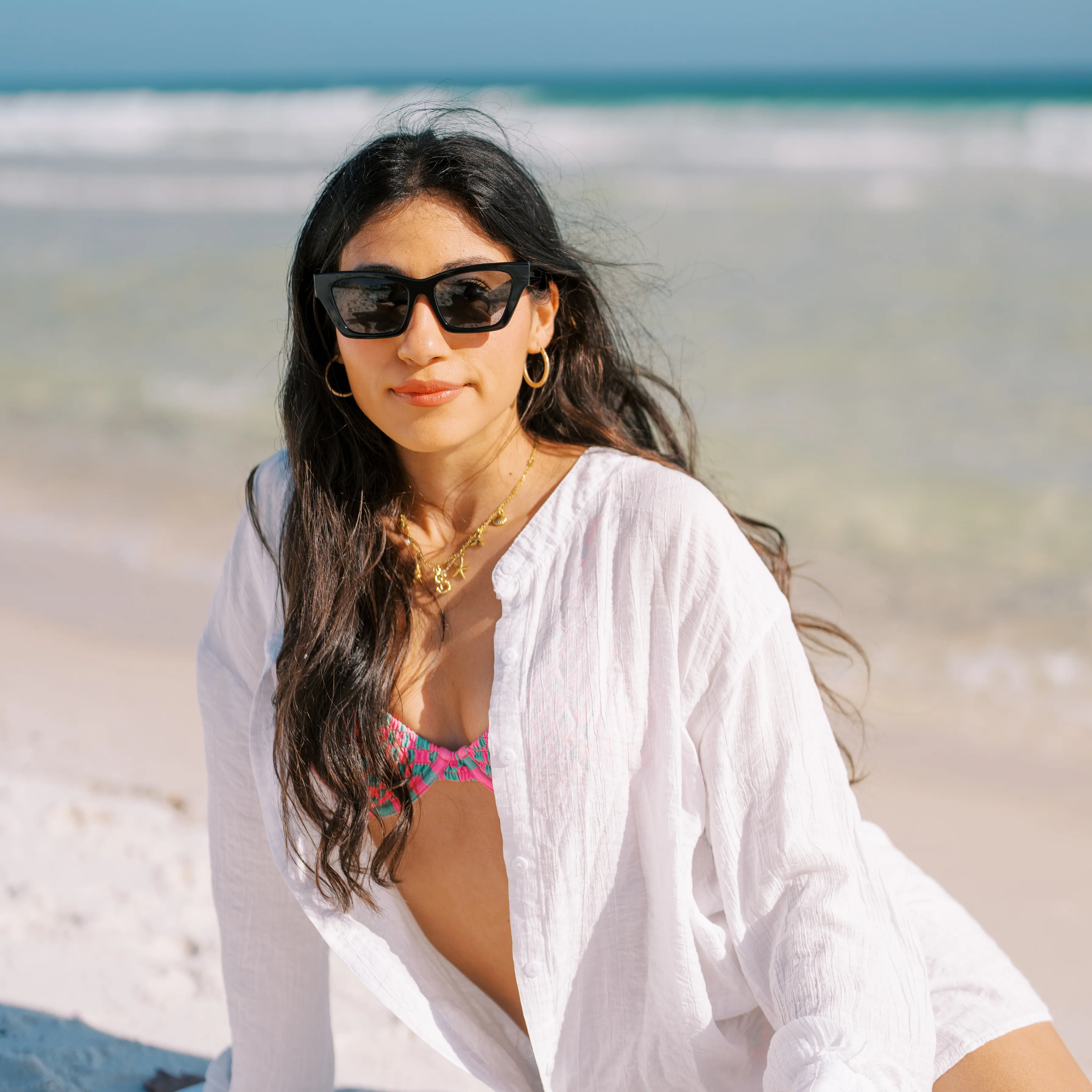 Vivian Midnight Black Sunglasses - Image 2