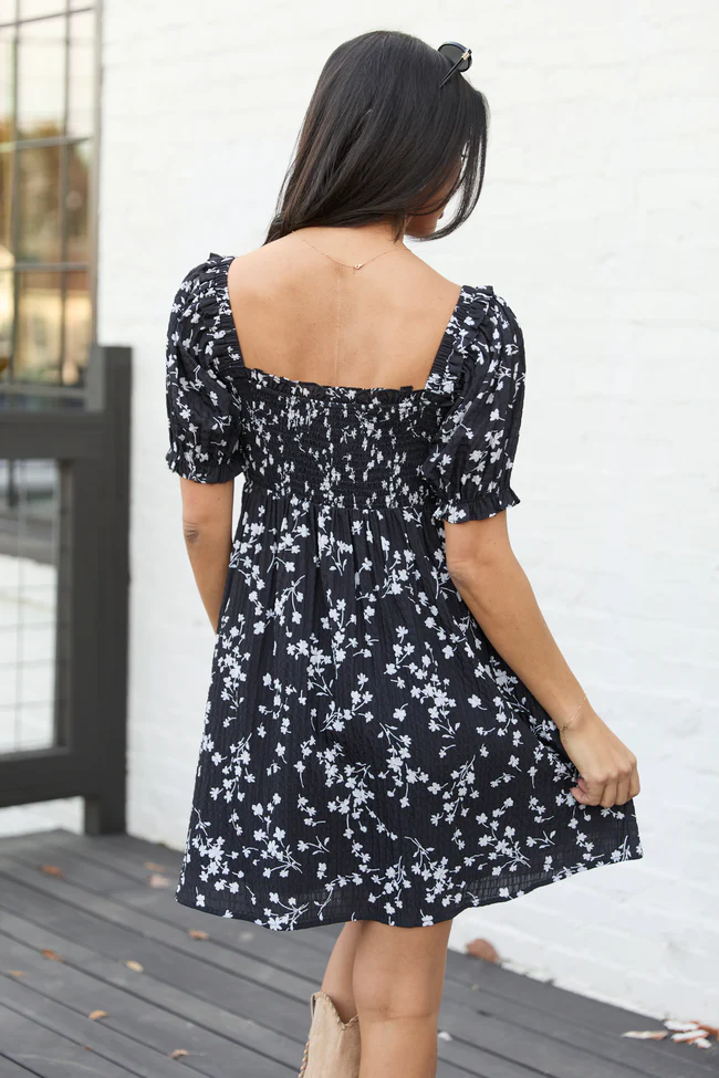 When It Ends Black Floral Dress FINAL SALE - Image 4