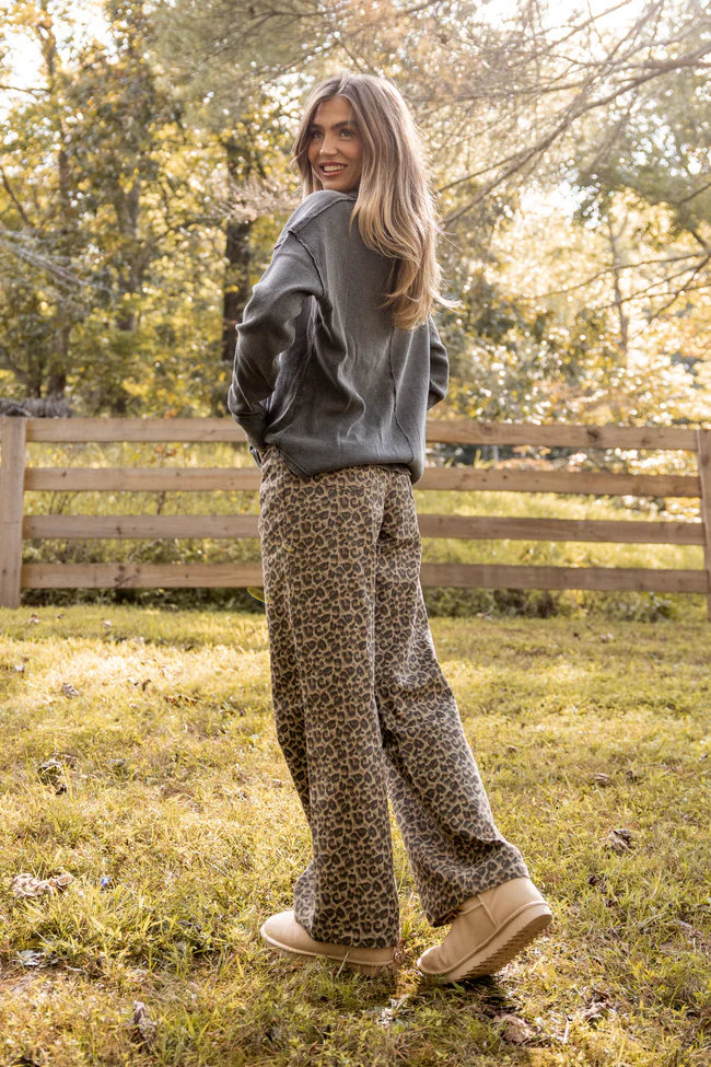 Wild Things Leopard Wide Leg Pants SALE - Image 13