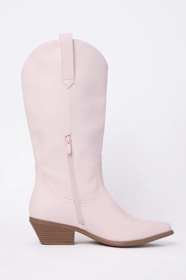 Willa Rose Pink Cowboy Boots FINAL SALE - Image 3