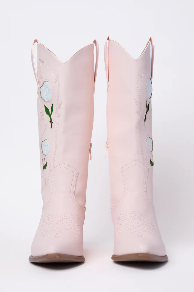Willa Rose Pink Cowboy Boots FINAL SALE - Image 4
