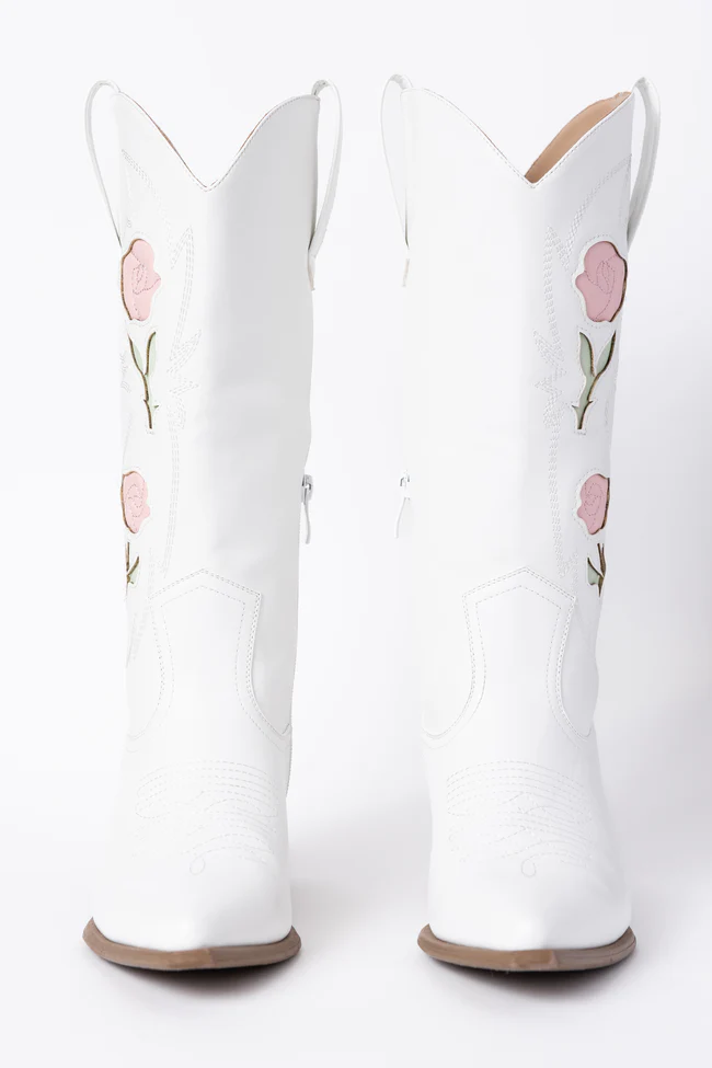 Willa Rose White Cowboy Boots FINAL SALE - Image 3