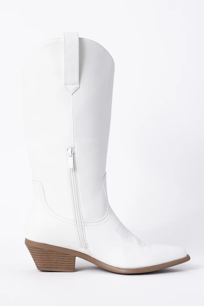 Willa Rose White Cowboy Boots FINAL SALE - Image 4