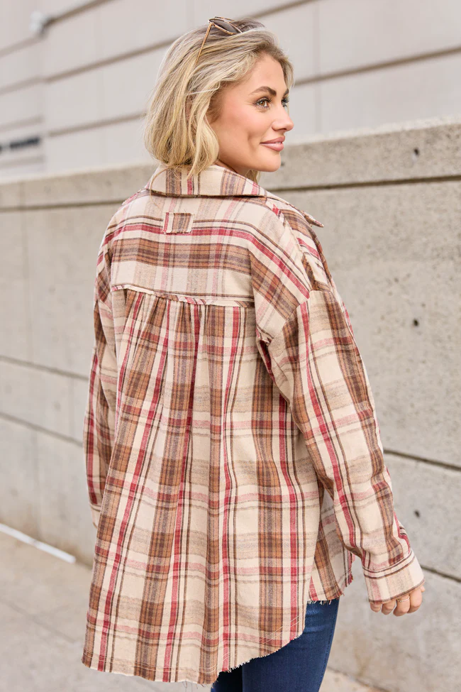 Zion Brown Plaid Flannel Top FINAL SALE - Image 5