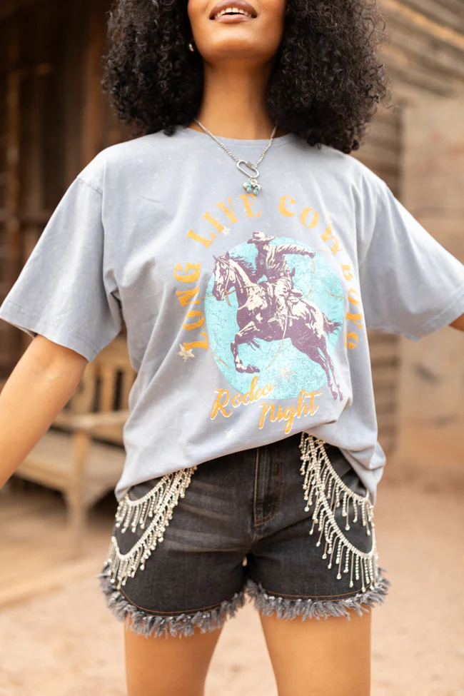Zutter Long Live Cowboys Grey Graphic Tee FINAL SALE - Image 2